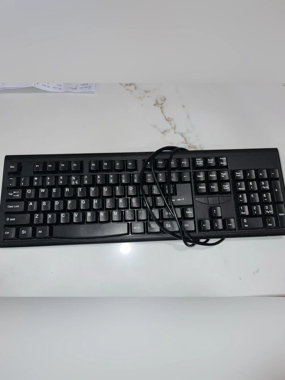 Wired USB Black Full-Size Keyboard - Reliable Typing for Desktop